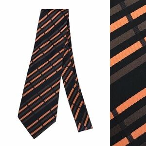 Giorgio Bissoni Orange Black Tie